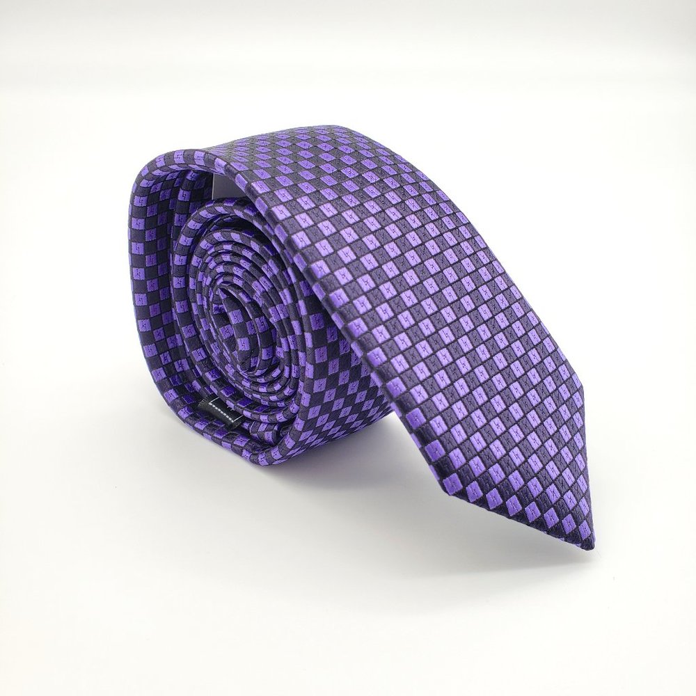 Laurant Bennet Milano Men's Dress Suit Skinny Neck Tie Purple 57"L 2 1/8"W